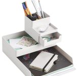 Zeller Schreibtisch-Organizer 15,3 x 11,2 x 9,3 cm grau