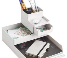 Zeller Schreibtisch-Organizer 15,3 x 11,2 x 9,3 cm grau