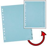 Trennblätter DIN A4 0-9 blau, 250 g/qm, 100 St.
