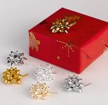 PRÄSENT Geschenk-Schleifen 5 mm x 0.95 m silber/gold