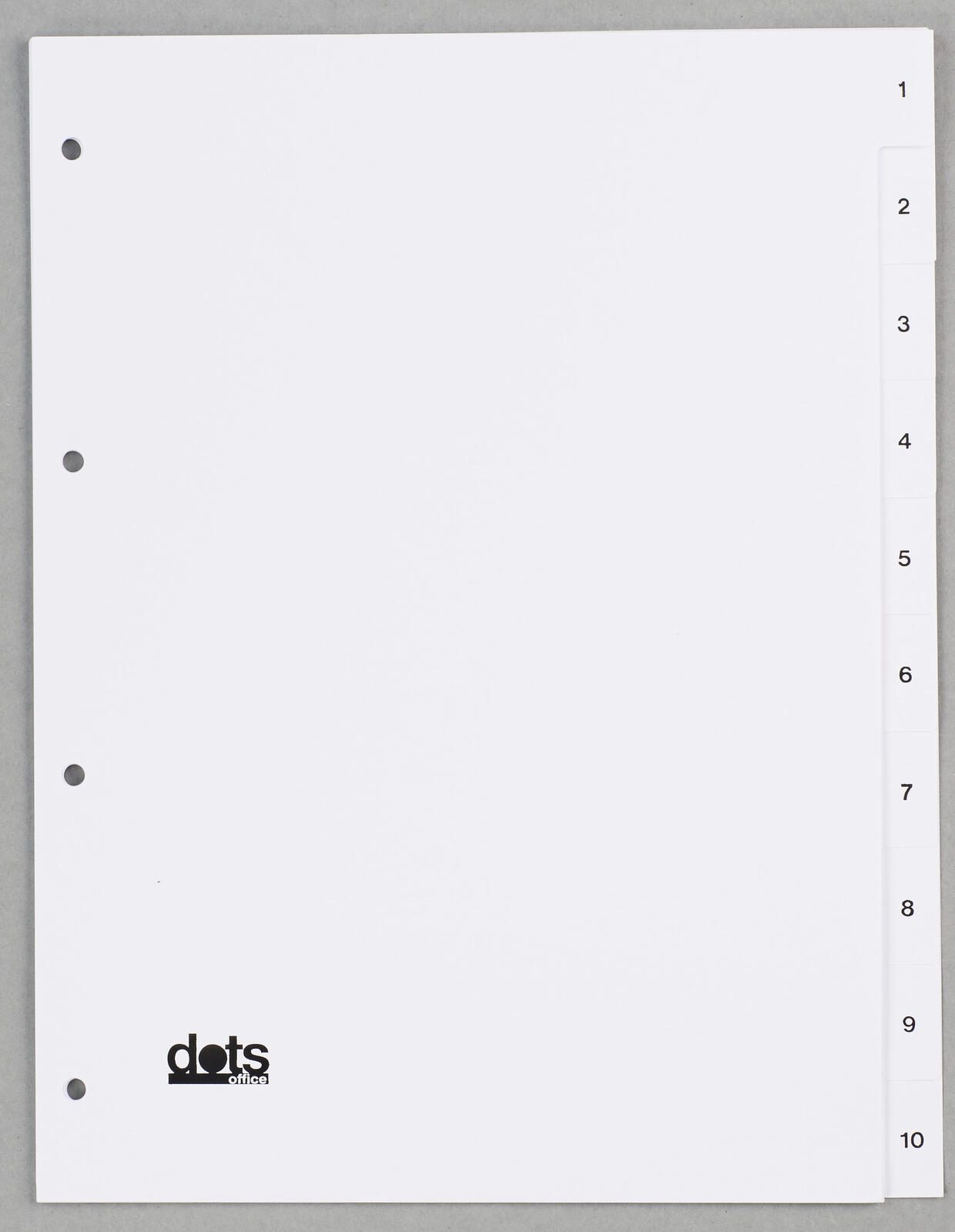dots Ordnerregister Vollformat 1-10 DIN A4