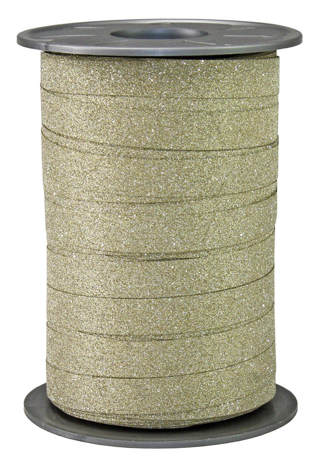 PRÄSENT Geschenkband Glitter 10 mm x 100 m gold
