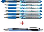 Schneider Kugelschreiber Slider Basic blau, 6 St. + GRATIS Slider Kugelschreiber Rave XB, blau