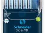 Schneider Kugelschreiber Slider Basic blau, 6 St. + GRATIS Slider Kugelschreiber Rave XB, blau