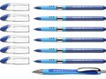 Schneider Kugelschreiber Slider Basic blau, 6 St. + GRATIS Slider Kugelschreiber Rave XB, blau