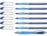 Schneider Kugelschreiber Slider Basic blau, 6 St. + GRATIS Slider Kugelschreiber Rave XB, blau