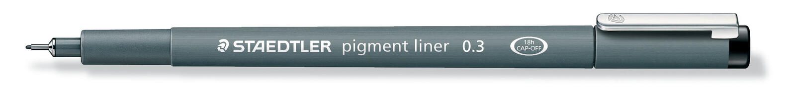 STAEDTLER Pigment Liner 308 Fineliner 0.3 mm Schwarz