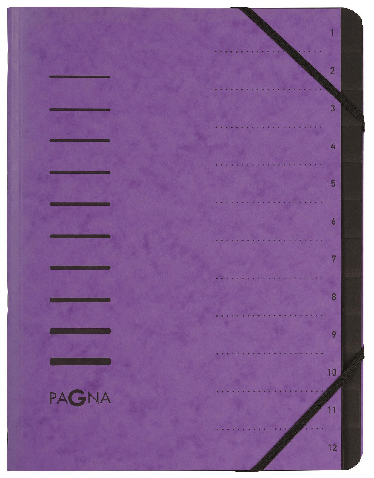 PAGNA Ordnungsmappe DIN A4 12-Fach  aubergine