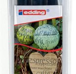 edding Filzstifte Schwarz 2.0 + 3.5 + 5.0 mm