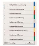 DURABLE Ordnerregister Vollformat blanko mit Deckblatt Versicherungen DIN A4
