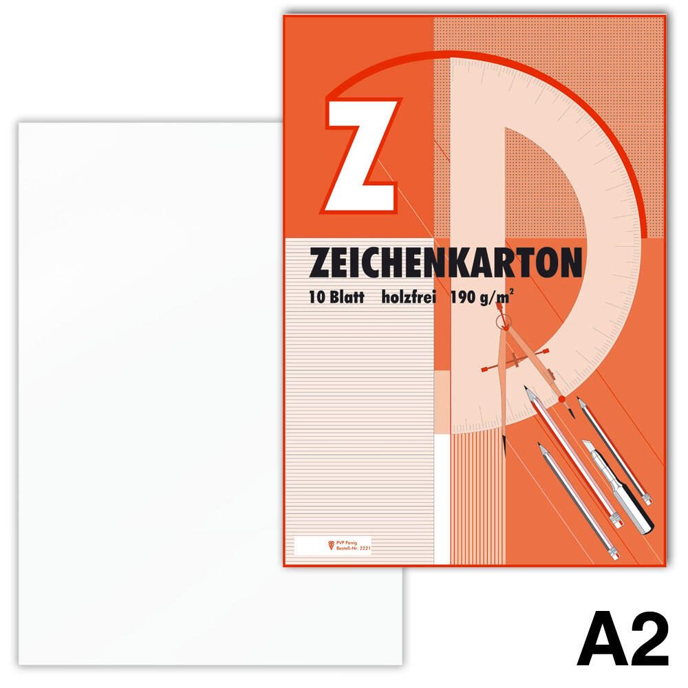 Zeichenkarton DIN A2 10 Blatt