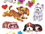 AVERY Zweckform Aufkleber Hunde