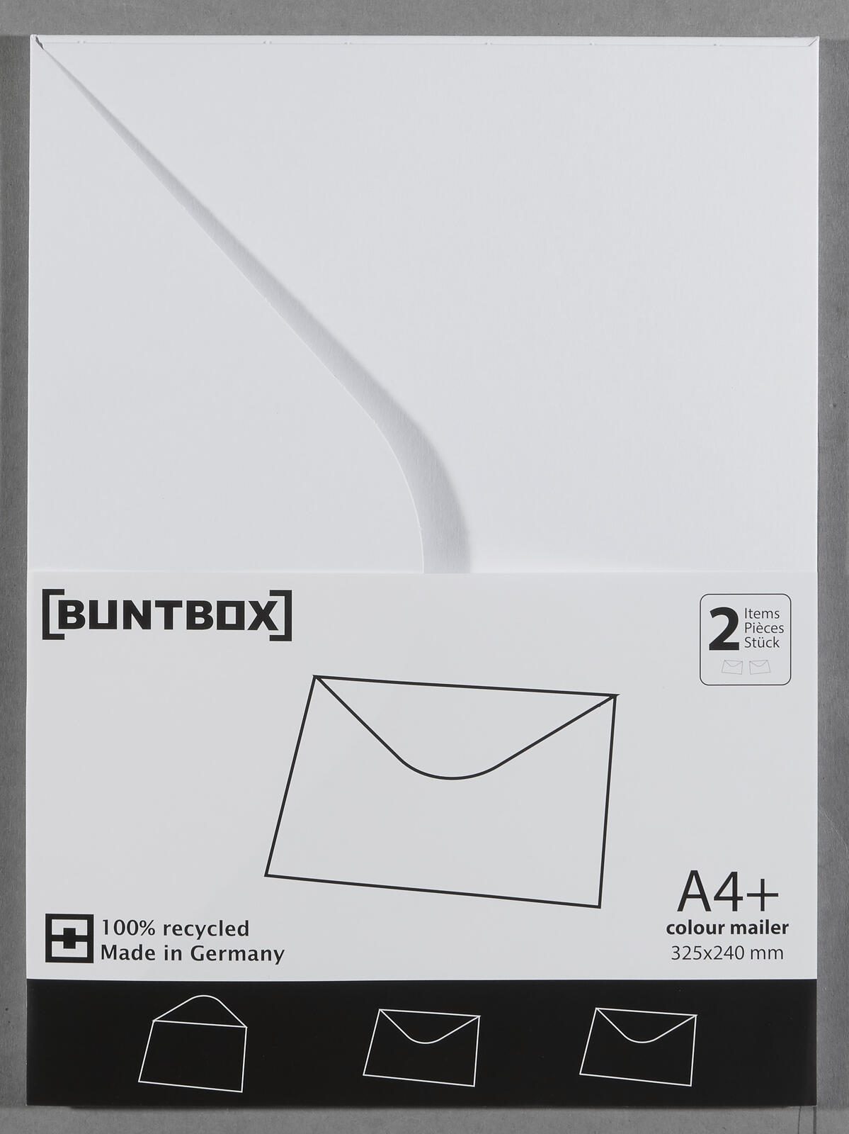 BUNTBOX Briefumschläge DIN C4 ohne Fenster Steckverschluss