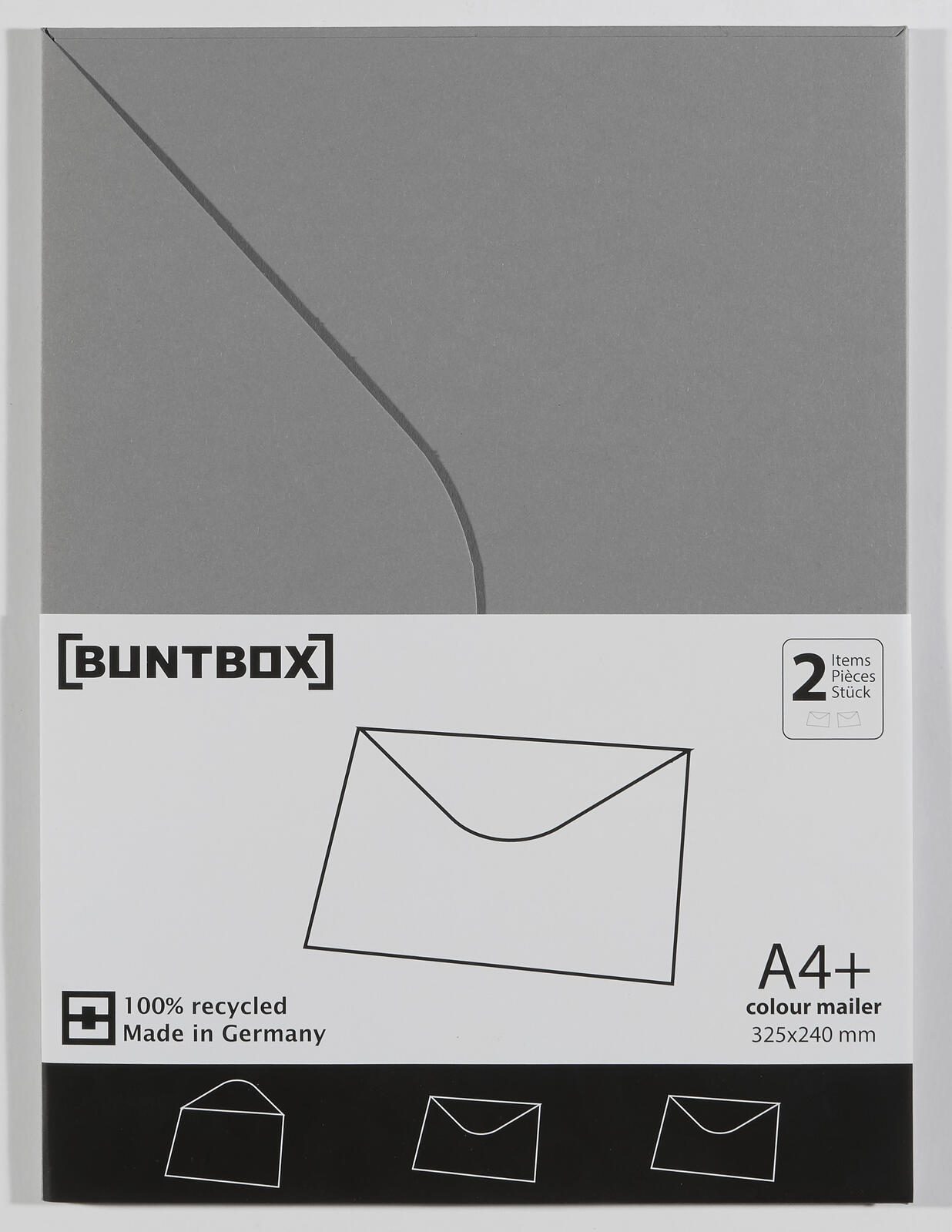 BUNTBOX Briefumschläge DIN C4 ohne Fenster Steckverschluss