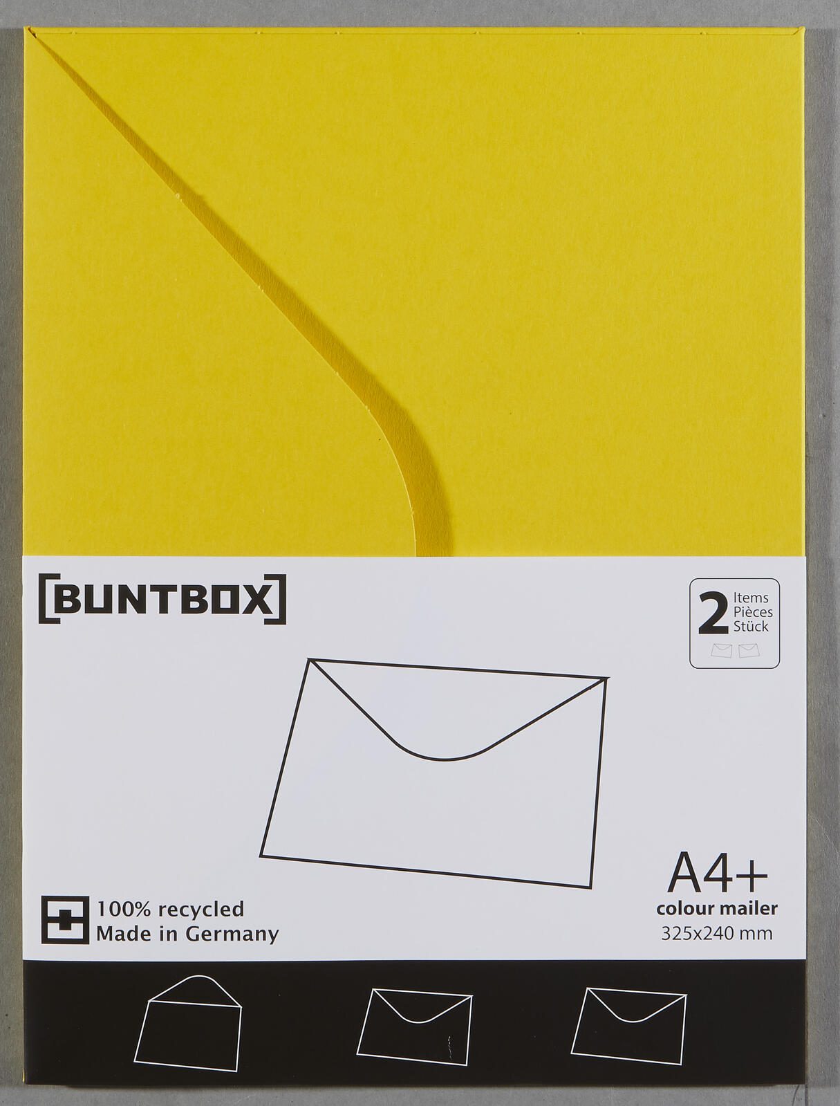 BUNTBOX Briefumschläge DIN C4 ohne Fenster Steckverschluss
