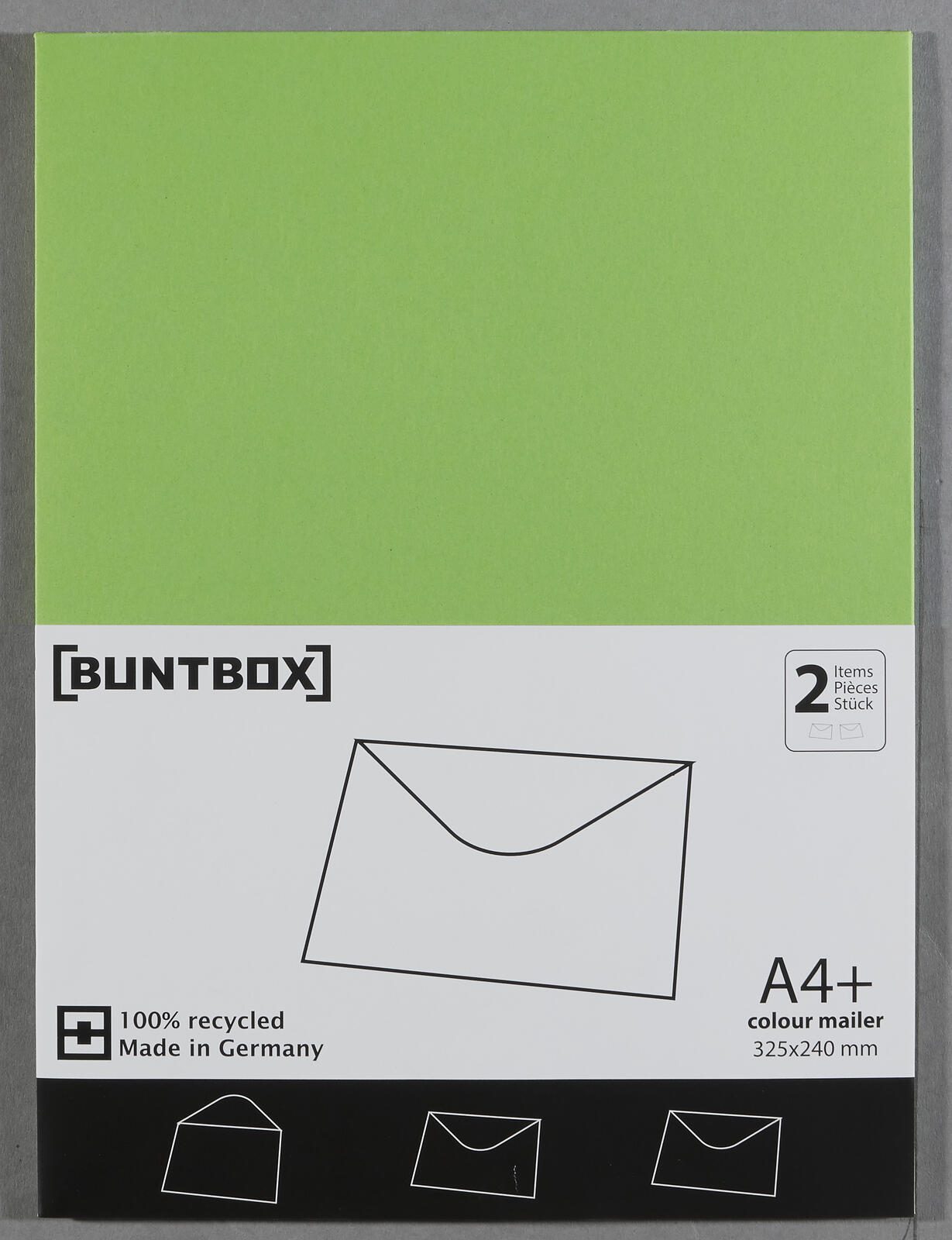 BUNTBOX Briefumschläge DIN C4 ohne Fenster Steckverschluss