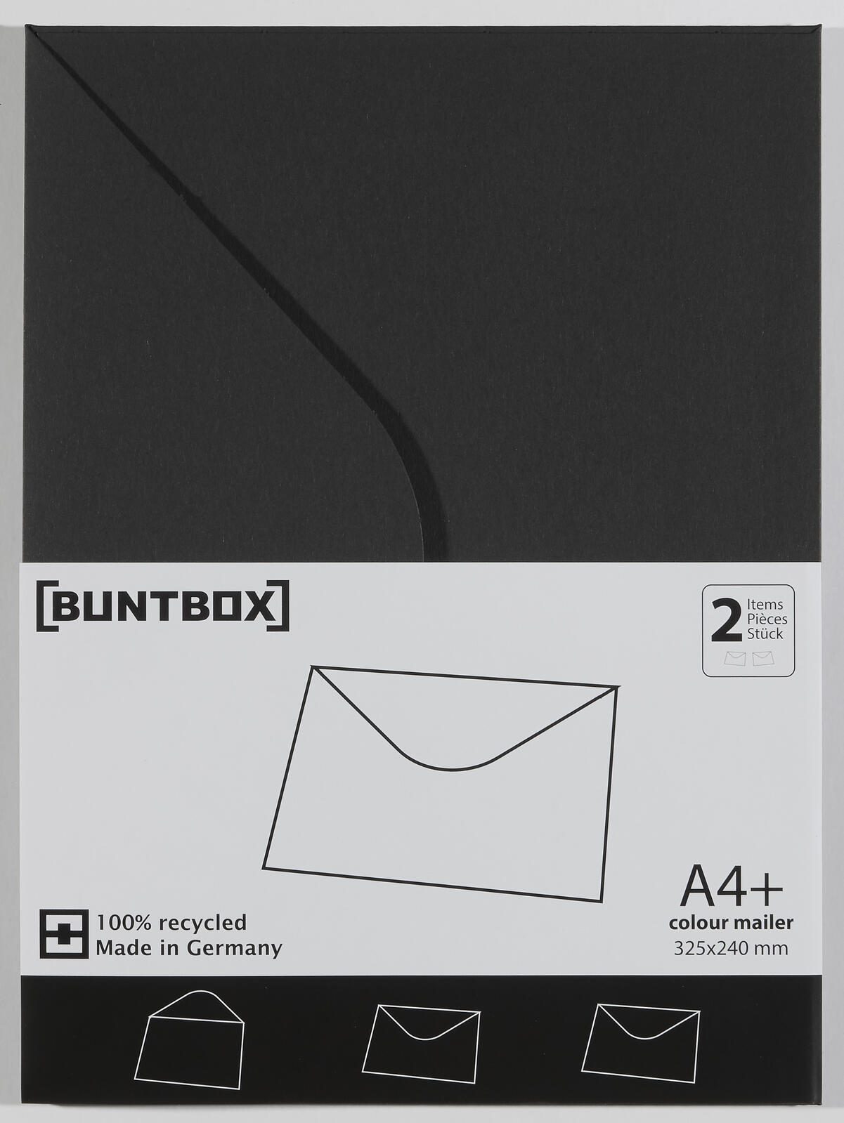 BUNTBOX Briefumschläge DIN C4 ohne Fenster Steckverschluss