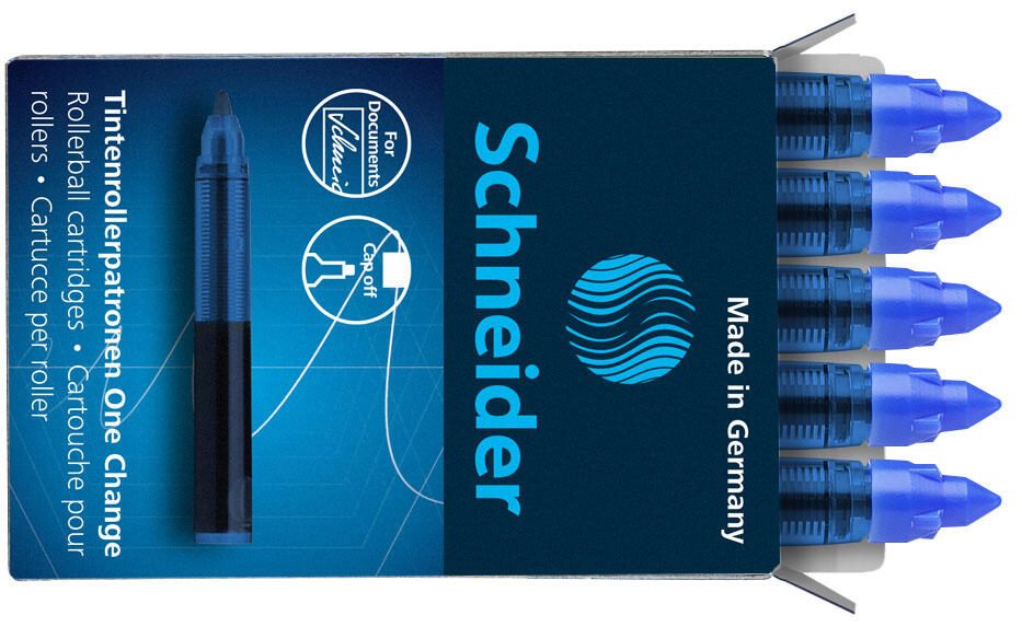 Schneider Tintenrollerminen 0.6 mm blau