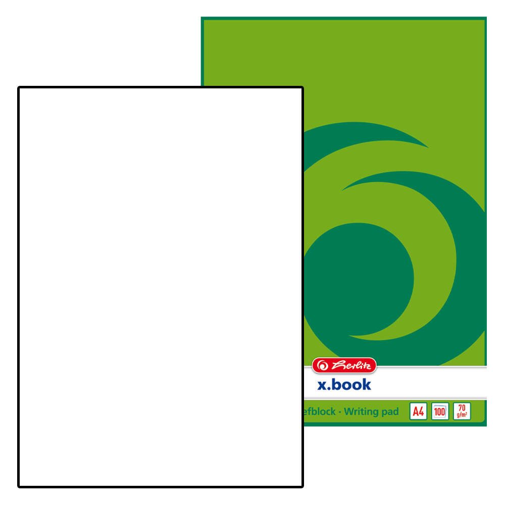 herlitz Briefblock DIN A4 blanko