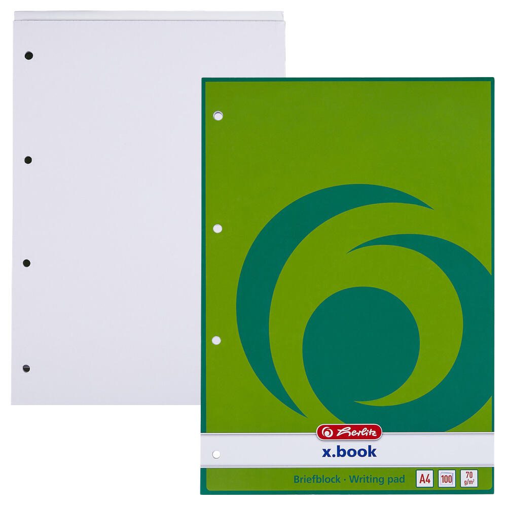 herlitz Briefblock DIN A4 blanko
