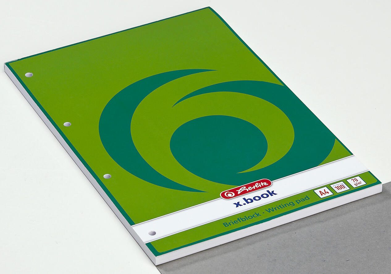 herlitz Briefblock DIN A4 blanko