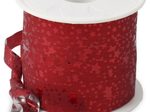 PRÄSENT Geschenkband Glitter 10 mm x 100 m rot