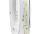 PRÄSENT Geschenkband Blumen 15 mm x 20 m weiß