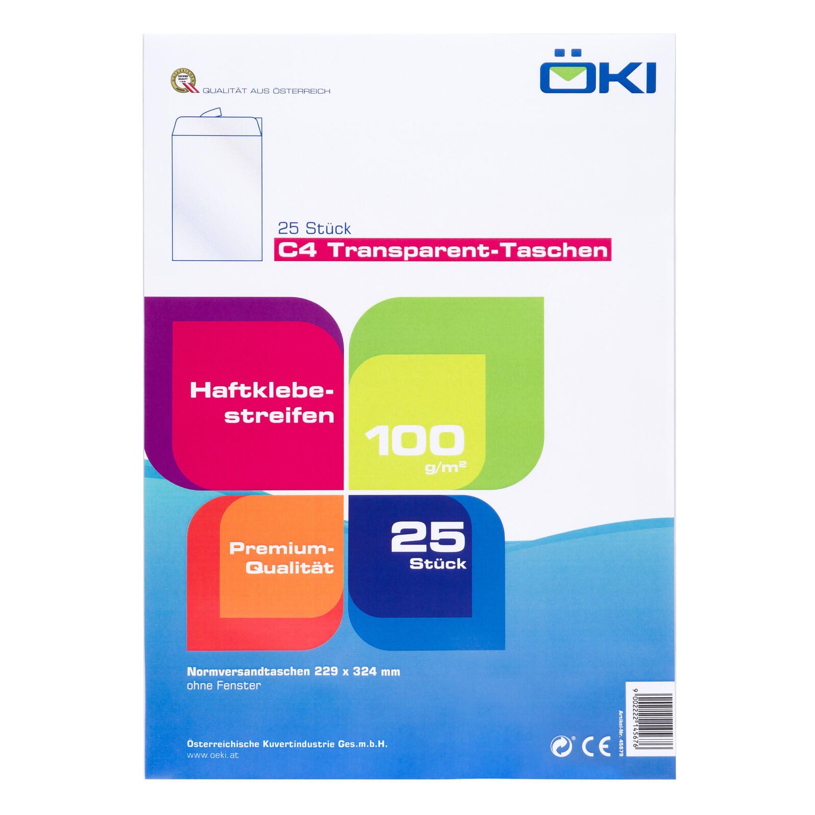ÖKI Versandtaschen DIN C4 transparent