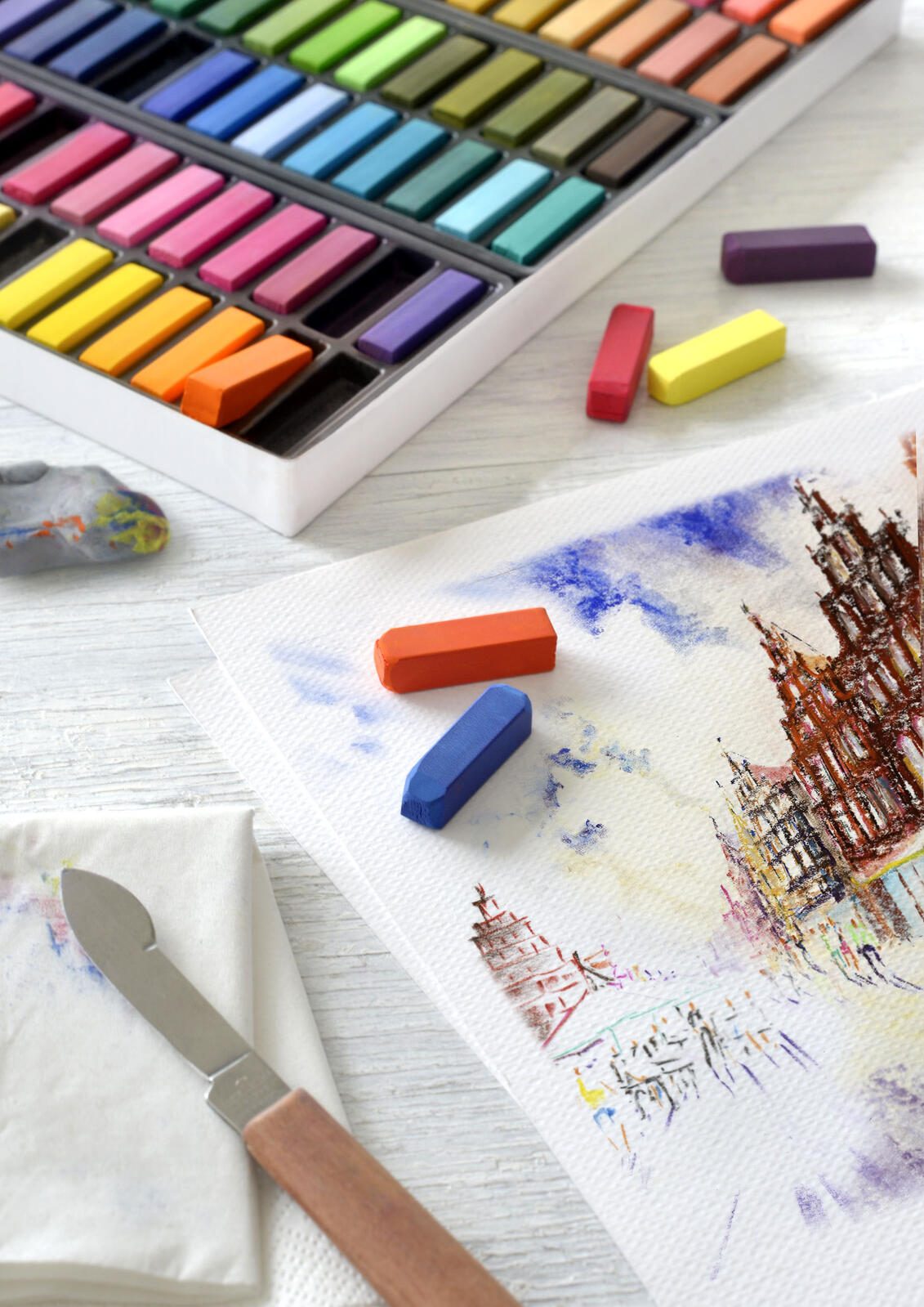 FABER-CASTELL Pastellkreide Mehrfarbig