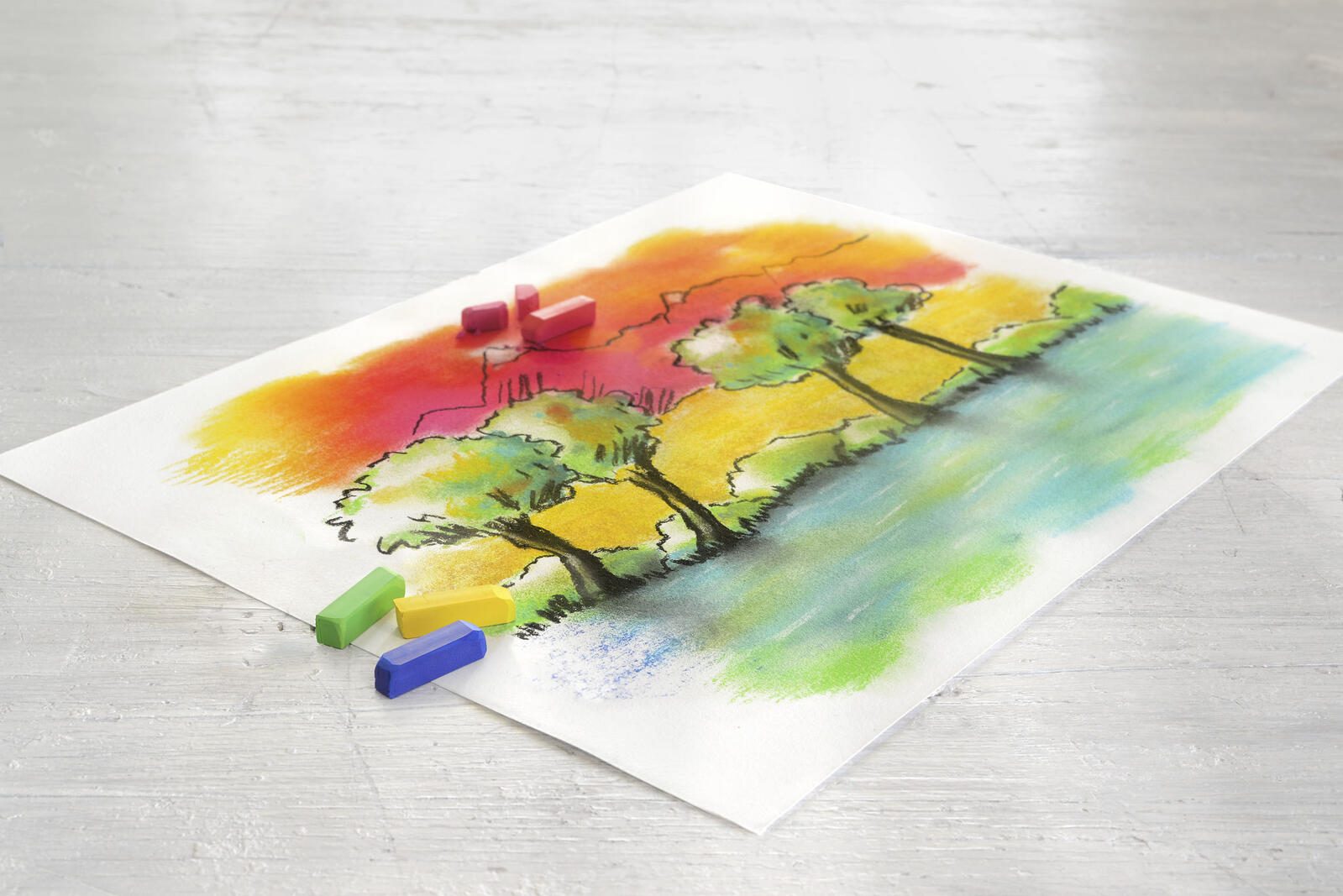 FABER-CASTELL Pastellkreide Mehrfarbig