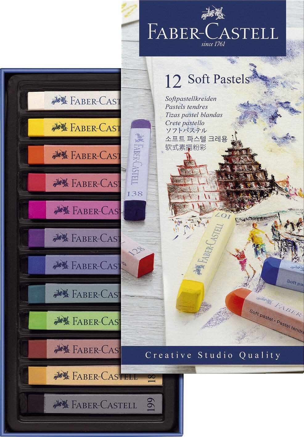FABER-CASTELL Pastellkreide Mehrfarbig