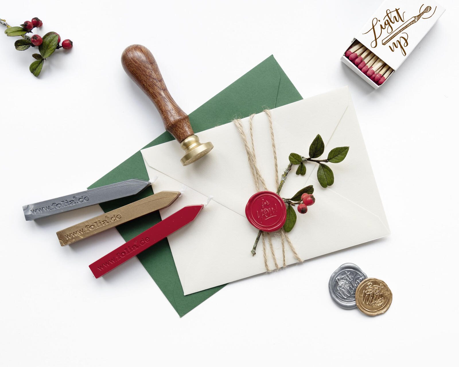 folia Siegel-Set rot, silber, gold