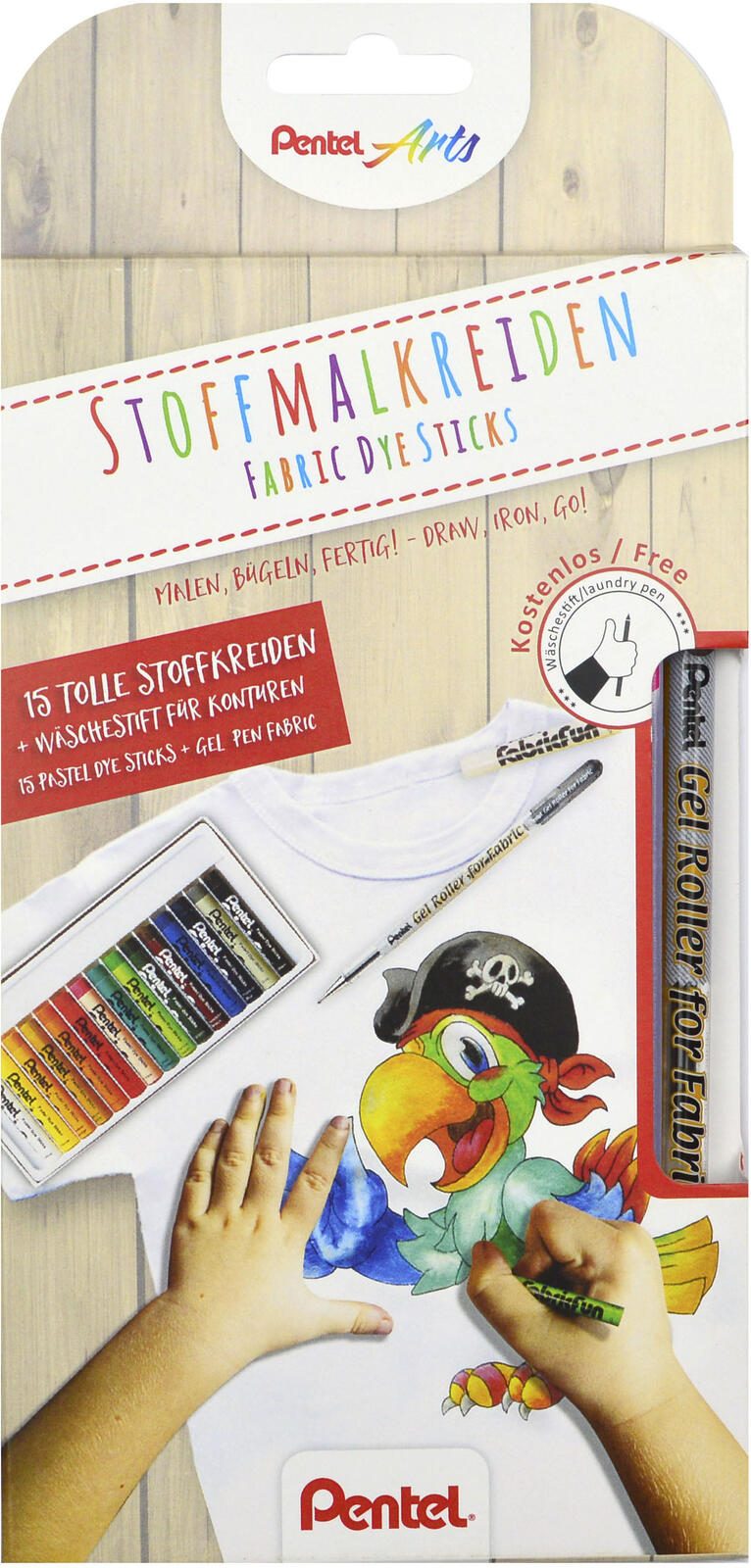 Pentel Stoffmalkreide Mehrfarbig