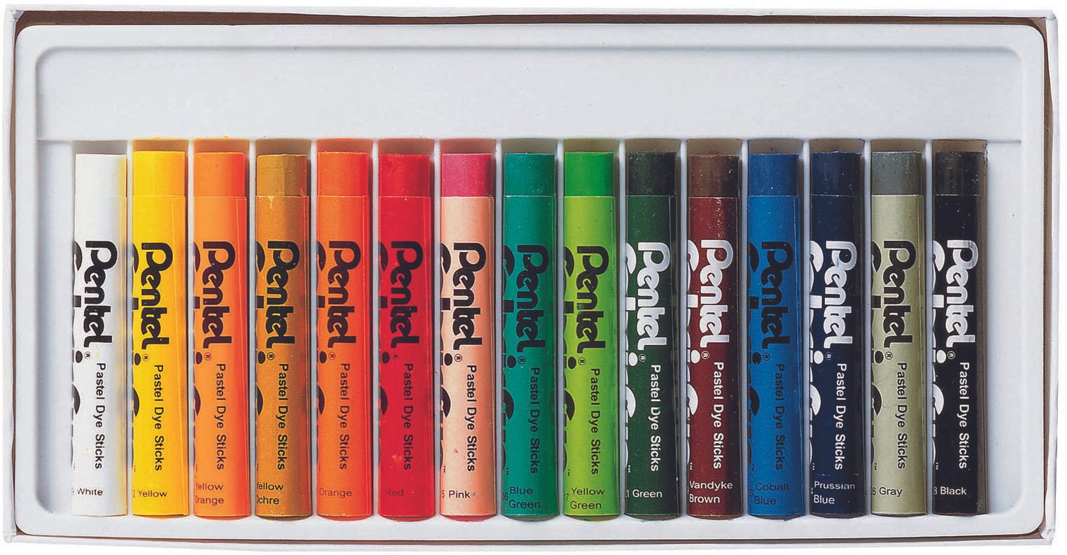 Pentel Stoffmalkreide Mehrfarbig