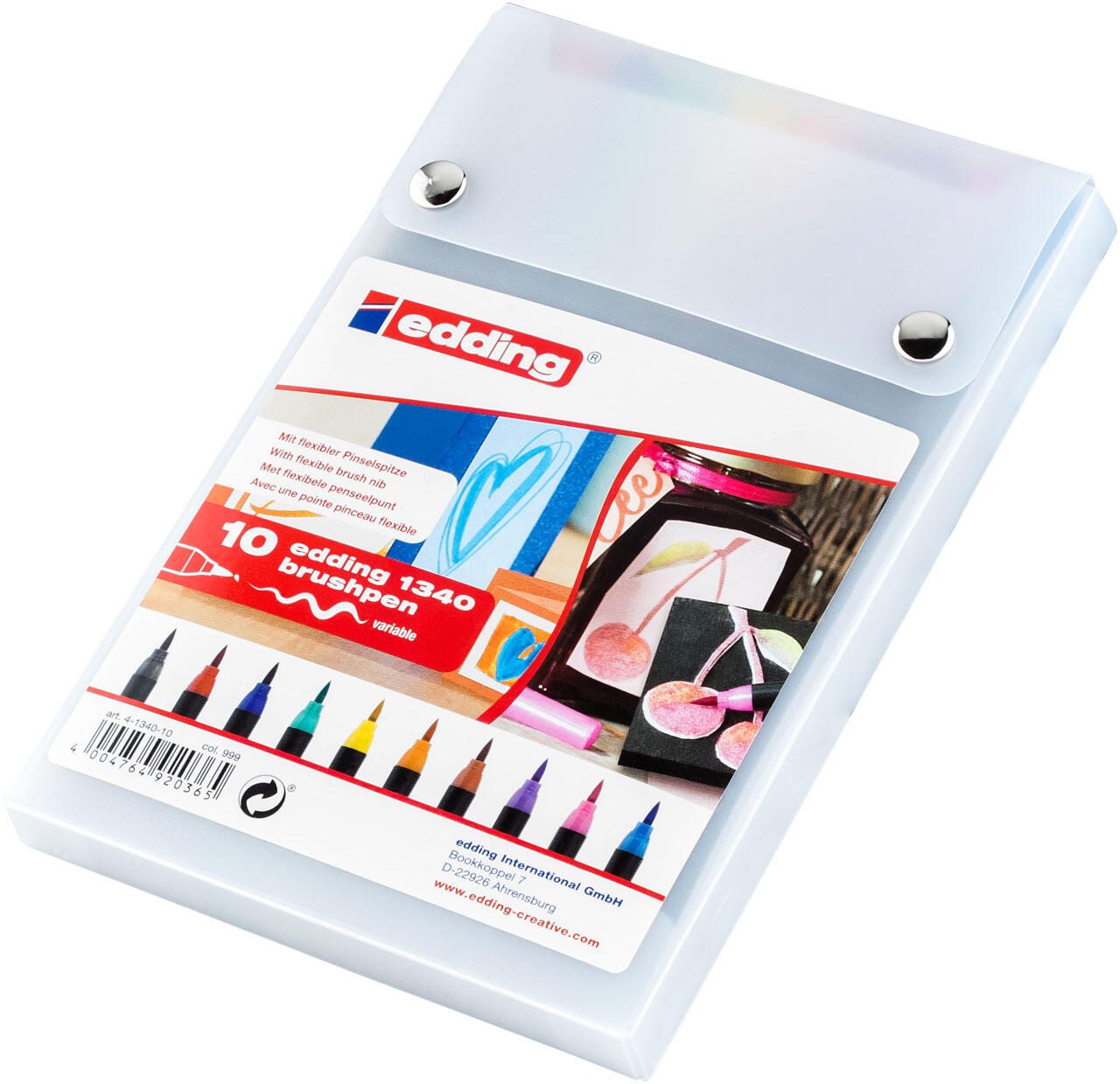 edding Brush-Pens Mehrfarbig 0.8 + 3.3 mm