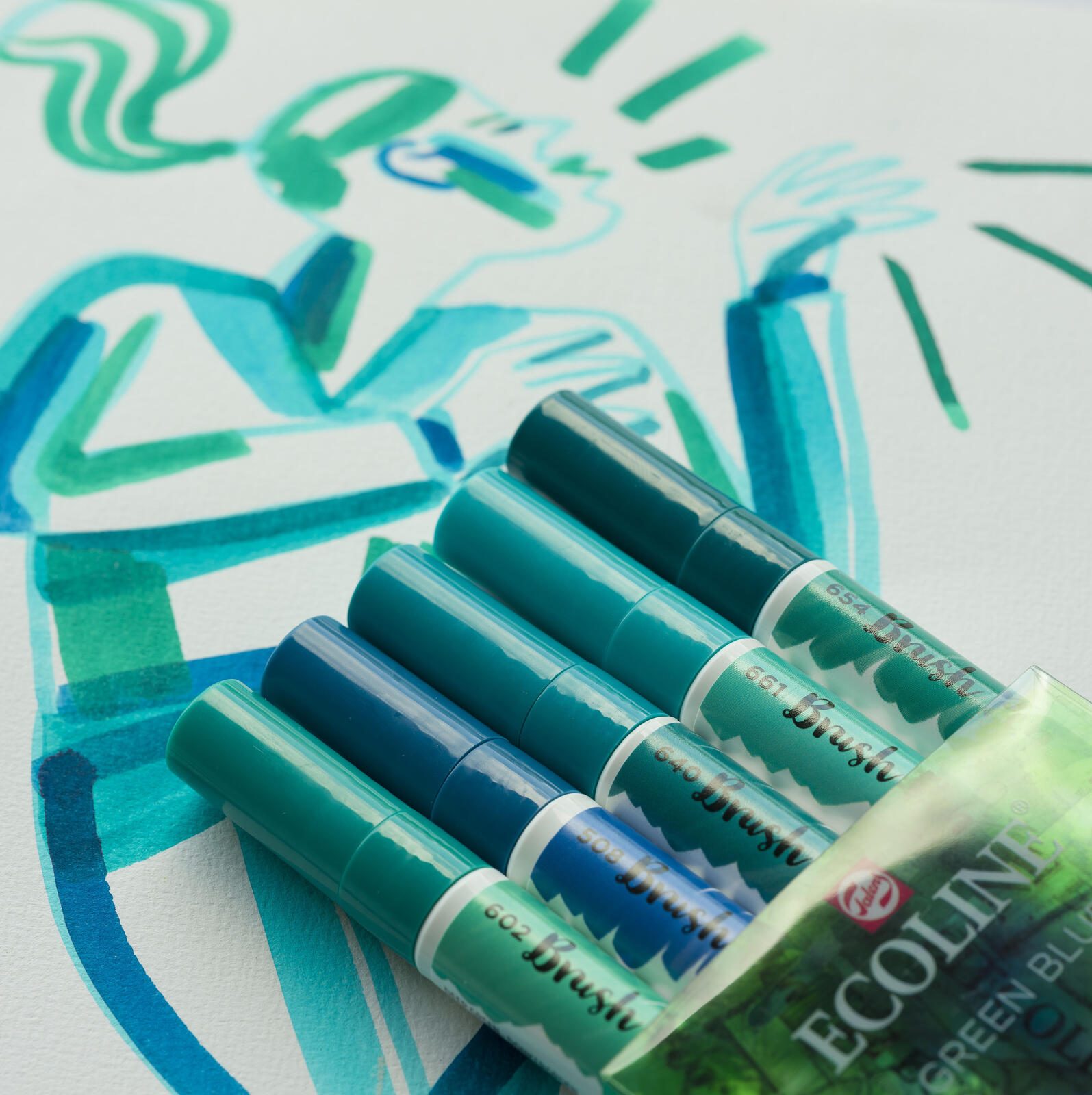 Talens ECOLINE® Brush-Pens Grün 1.0 - 3.0 mm