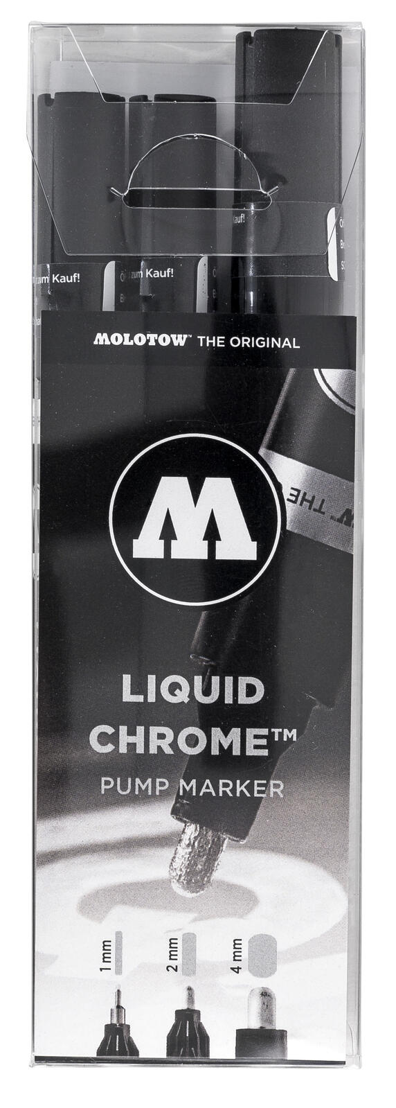 MOLOTOW Liquid Chrome Acrylstifte-Set 1.0 + 2.0 + 4.0 mm Chrom