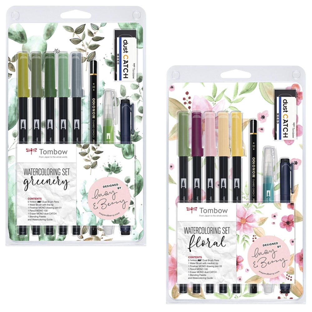 Tombow Brush-Pen-Set Mehrfarbig 0.3 + 3.0 + 10.0 mm