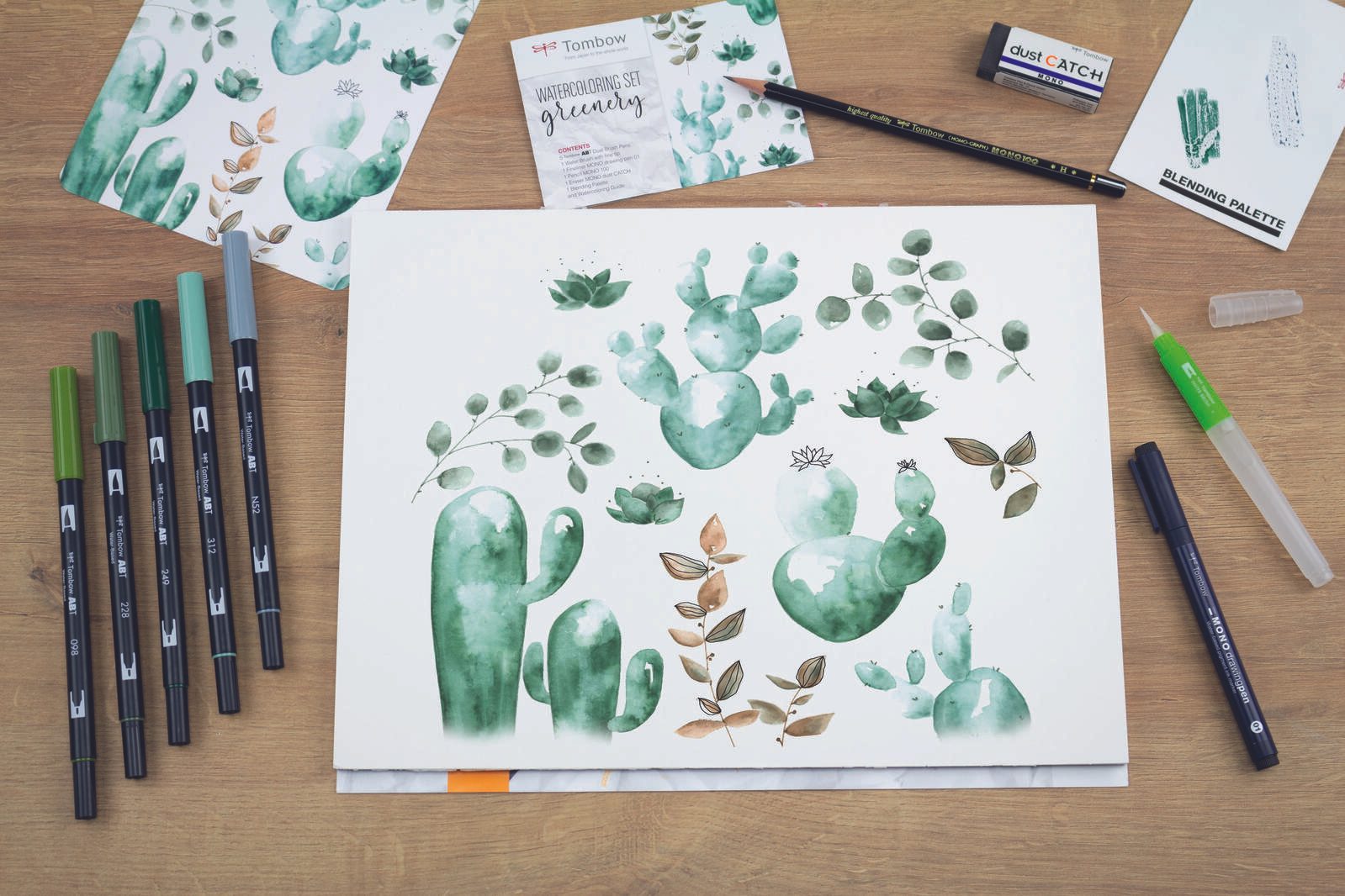 Tombow Brush-Pen-Set Mehrfarbig 0.3 + 3.0 + 10.0 mm