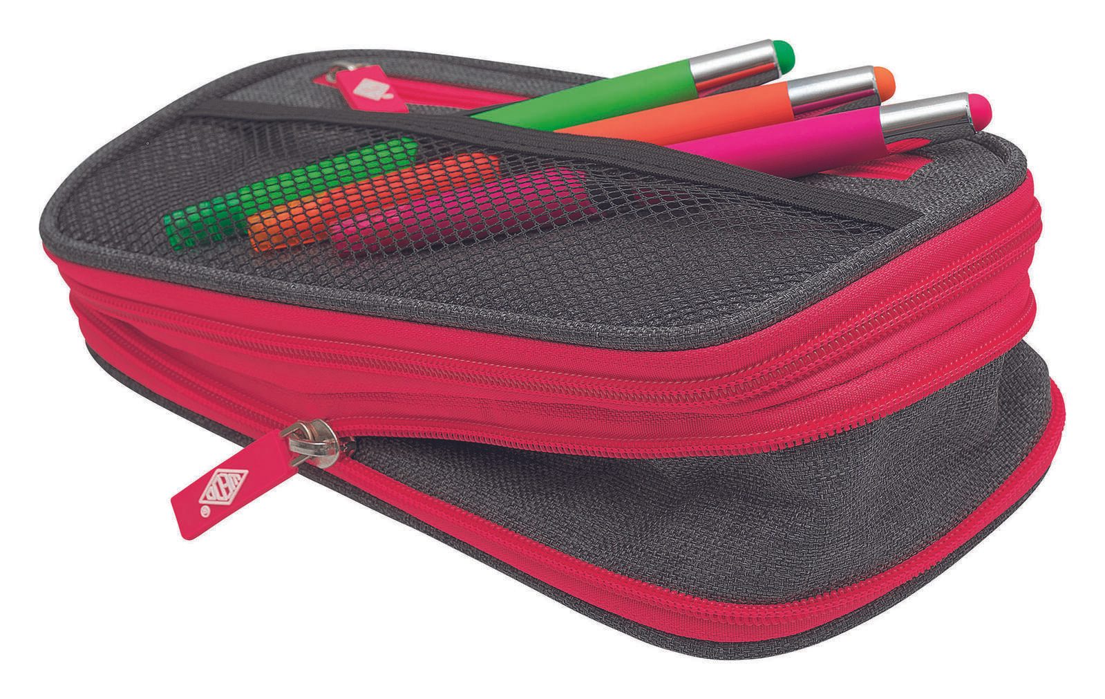 WEDO Schlampermäppchen neonrosa/grau