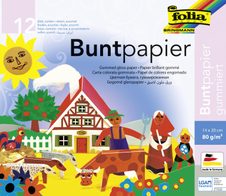 folia Buntpapier gummiert 80 g/m²