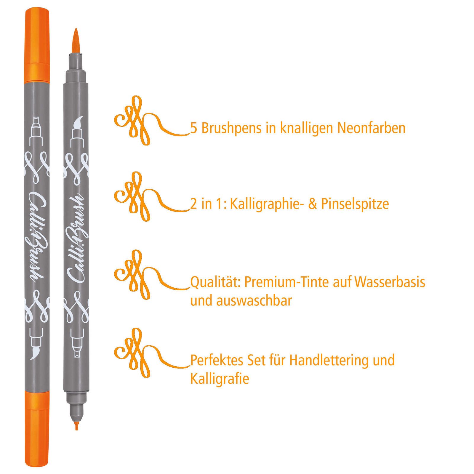 ONLINE® Brush-Pens Mehrfarbig 2.0 mm