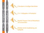 ONLINE® Brush-Pens Mehrfarbig 2.0 mm