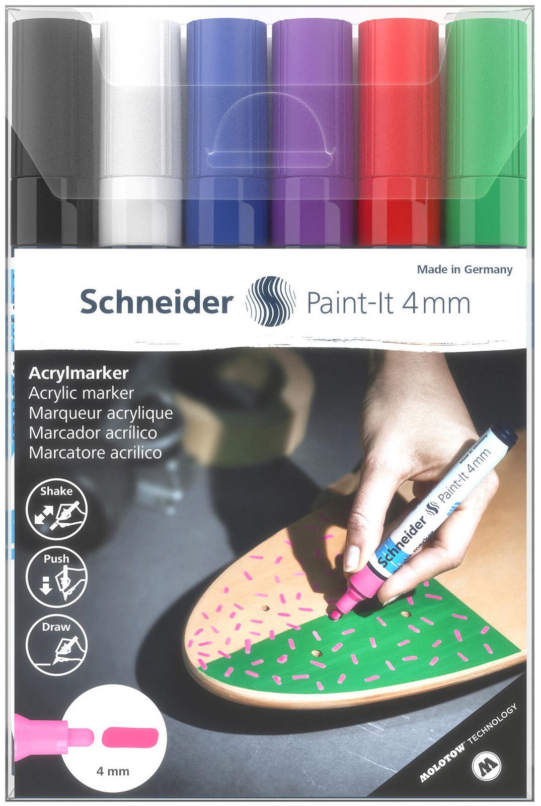 Schneider Paint-It V1 Acrylstifte 4.0 mm Mehrfarbig