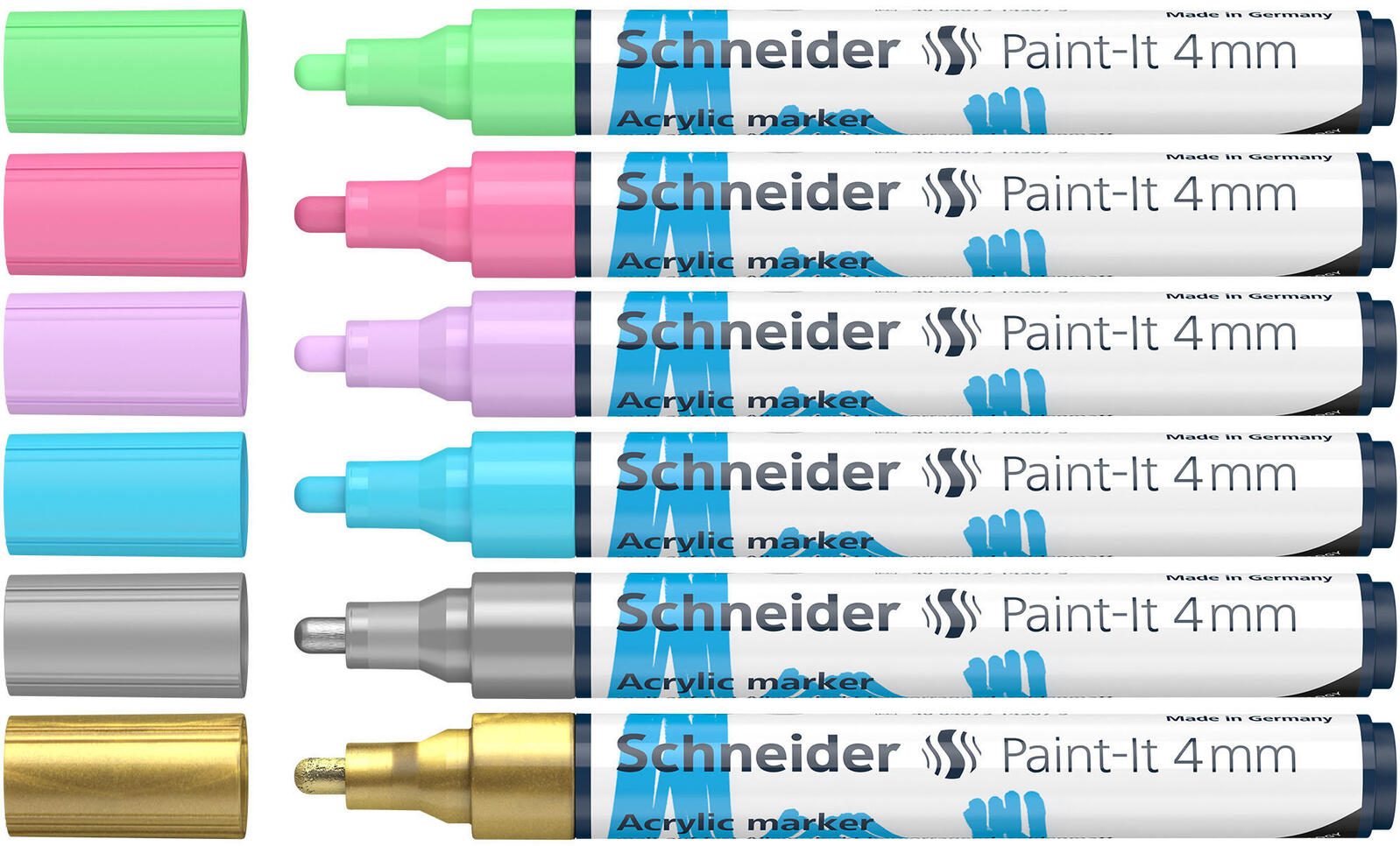 Schneider Paint-It V2 Acrylstifte 4.0 mm Mehrfarbig
