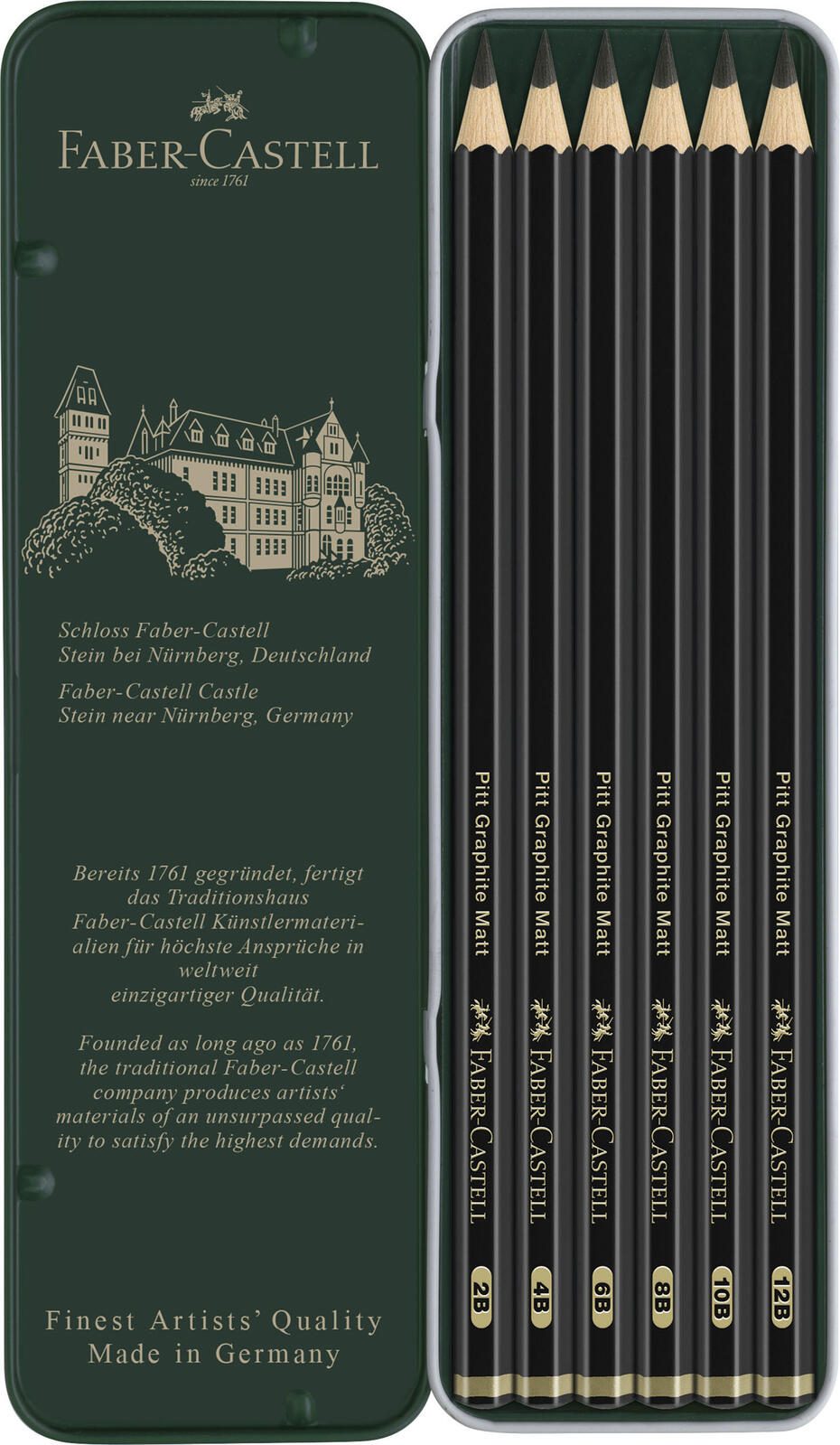 FABER-CASTELL Graphitstifte Pitt Graphite Matt 2B-12B