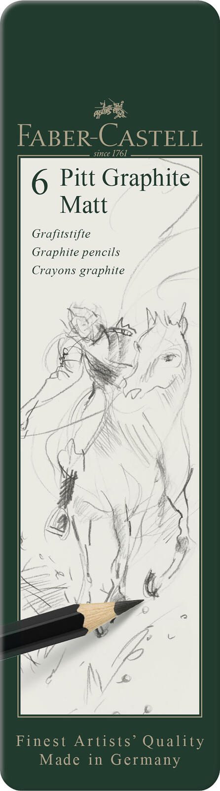 FABER-CASTELL Graphitstifte Pitt Graphite Matt 2B-12B
