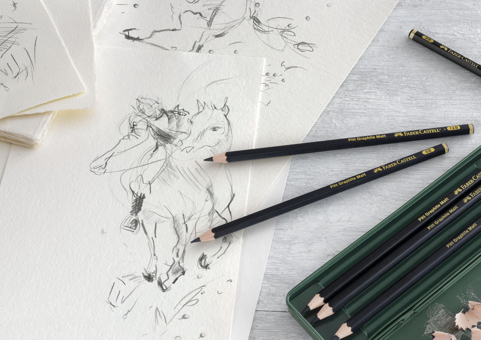 FABER-CASTELL Graphitstifte Pitt Graphite Matt 2B-12B