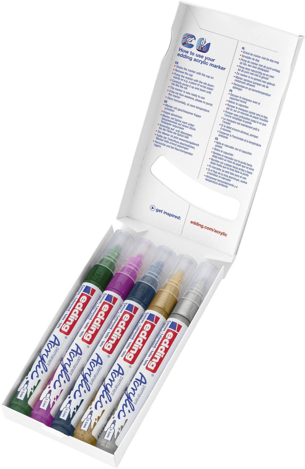 edding festlich Acrylstift 2.0 - 3.0 mm Mehrfarbig