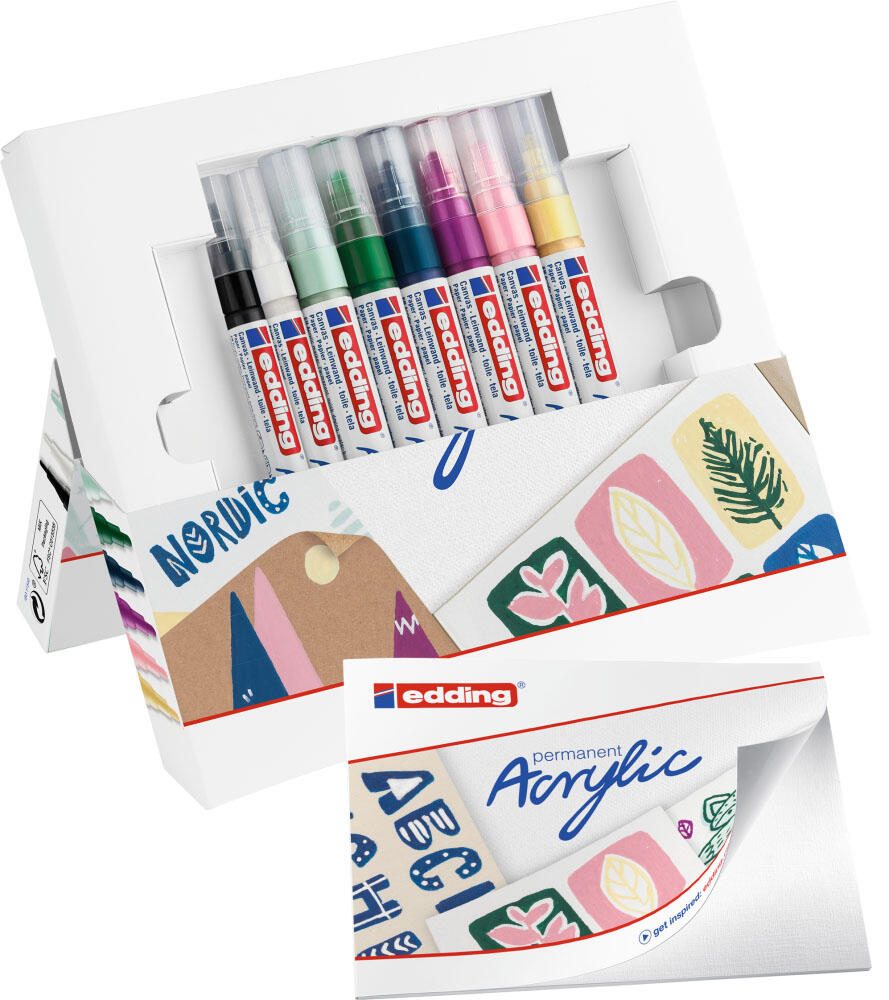 edding nordic Acrylstifte-Set 1.0 + 2.0 + 3.0 mm Mehrfarbig
